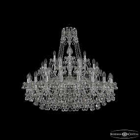 Большая хрустальная люстра Bohemia IVELE Crystal 1409/20+10+5/360 Ni