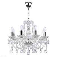 Хрустальная подвесная люстра Bohemia IVELE Crystal 107/8/165 Ni