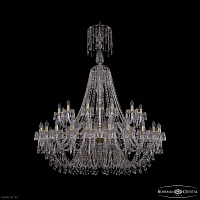 Большая хрустальная люстра Bohemia IVELE Crystal 1403/24+12/530/XL-160 G