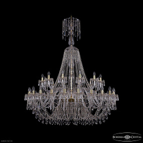 Большая хрустальная люстра Bohemia IVELE Crystal 1403/24+12/530/XL-160 G