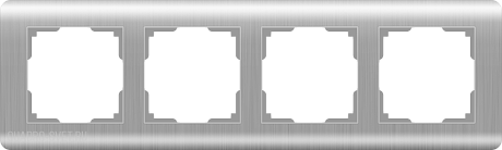 Рамка на 4 поста  (серебряный) Werkel WL12-Frame-04