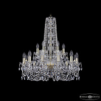 Большая хрустальная люстра Bohemia IVELE Crystal 1402/12+6/240/h-75 G