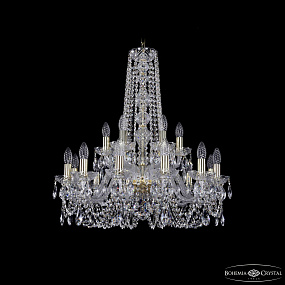Большая хрустальная люстра Bohemia IVELE Crystal 1402/12+6/240/h-75 G