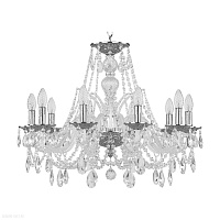Хрустальная подвесная люстра Bohemia IVELE Crystal 1605/10/240 Ni