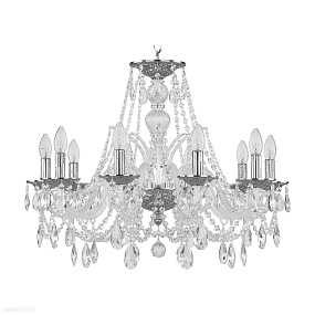 Хрустальная подвесная люстра Bohemia IVELE Crystal 1605/10/240 Ni