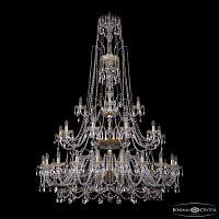 Большая хрустальная люстра Bohemia IVELE Crystal 1411/20+10+5/530/XL-202/3d G
