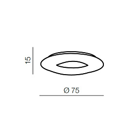 Светодиодный потолочный светильник Azzardo Donut Top 75 AZ2063