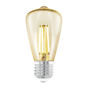 Лампа светодиодная филаментная ST48, 3,5W (E27), 2200K, 220lm, янтарь EGLO LM_LED_E27 11553