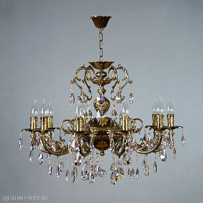Люстра большая AMBIENTE Alicante 8888/10 PB Tear Drop