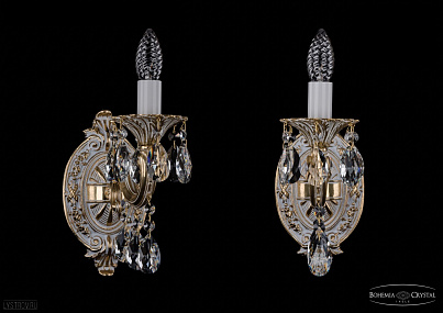 Бра литое с хрусталем Bohemia IVELE Crystal 1702B/1/175 A/GW