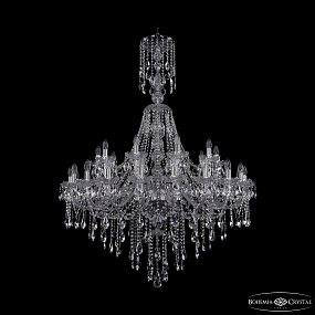 Большая хрустальная люстра Bohemia IVELE Crystal 1415/20+10/400/XL-154 Ni