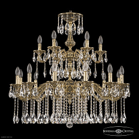 Большая хрустальная люстра Bohemia IVELE Crystal Florence 71102/12+6/300/2d A GB