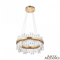Подвесная хрустальная светодиодная люстра Arte Milano 312033/D500 BS