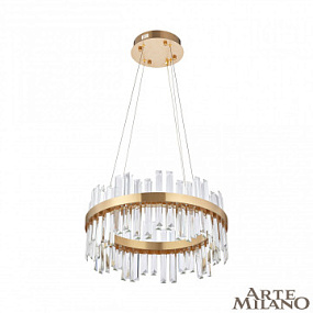 Подвесная хрустальная светодиодная люстра Arte Milano 312033/D500 BS