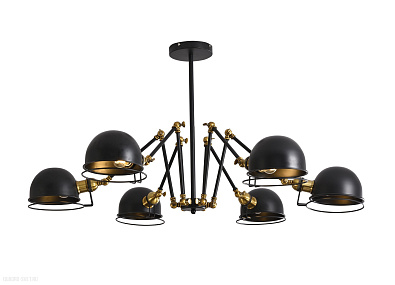 Потолочная люстра Lumina Deco VALMONTI LDP D015-6 BK