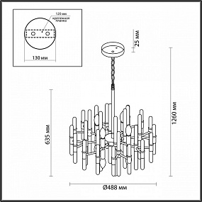 Подвесная люстра Odeon Light STIKA 4988/8
