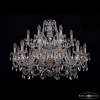Большая хрустальная люстра Bohemia IVELE Crystal 1411/12+6/300/2d Pa