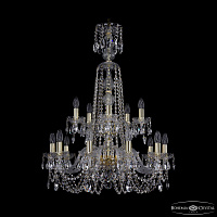 Большая хрустальная люстра Bohemia IVELE Crystal 1402/10+5/240/XL-90/2d G