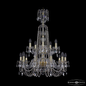 Большая хрустальная люстра Bohemia IVELE Crystal 1402/10+5/240/XL-90/2d G
