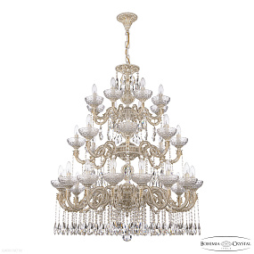 Большая хрустальная люстра Bohemia IVELE Crystal AL79101/16+8+8/300/3d A WMG P Clear/M-1F