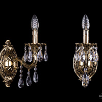 Бра литое с хрусталем Bohemia IVELE Crystal 1702B/1/175/B/GB