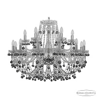 Большая хрустальная люстра Bohemia IVELE Crystal 1409/12+6/300 Ni K731