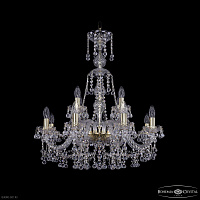 Хрустальная подвесная люстра Bohemia IVELE Crystal 1409/8+4/240/XL-76 G