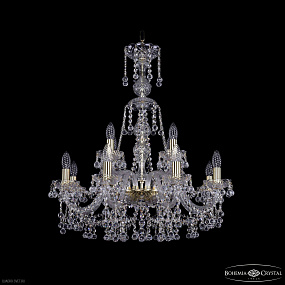 Хрустальная подвесная люстра Bohemia IVELE Crystal 1409/8+4/240/XL-76 G