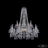 Большая хрустальная люстра Bohemia IVELE Crystal 1403/10+5/240/h-76 G