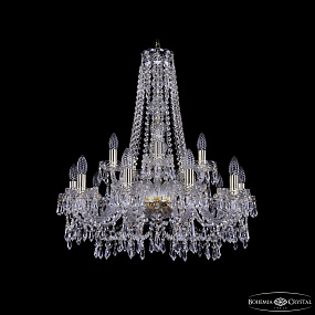 Большая хрустальная люстра Bohemia IVELE Crystal 1403/10+5/240/h-76 G