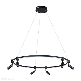 Подвесная светодиодная люстра Arte Lamp RING A2186SP-1BK