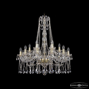 Большая хрустальная люстра Bohemia IVELE Crystal 1413/12+6/300/h-95 G