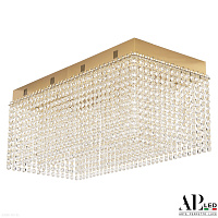 Хрустальная потолочная светодиодная люстра APL LED Sicilia SH05.57.A.Gd.3000.PK