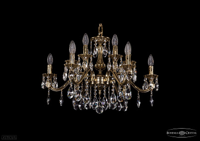 Литая подвесная люстра с хрусталем Bohemia IVELE Crystal 1703/12/225/A/GB