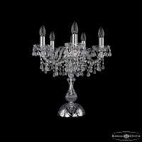 Настольная лампа с хрусталем Bohemia IVELE Crystal 1410L/5/141-47 Ni V0300