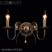 Бра EUROSVET 60018 60018/2 черный с золотом