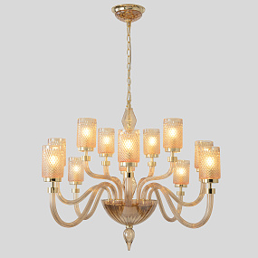 Большая люстра Crystal Lux SILVESTRO SP12 AMBER