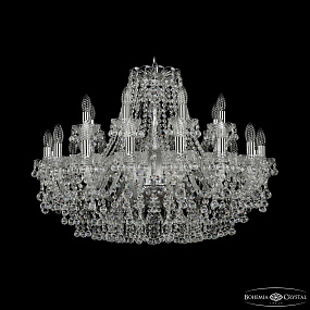 Большая хрустальная люстра Bohemia IVELE Crystal 1409/16+8/300 Ni