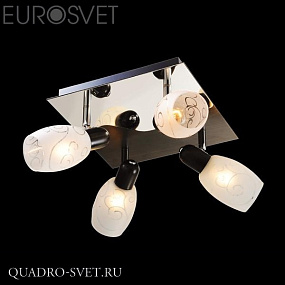 Люстра потолочная EUROSVET 60301 60301/4 хром/венге