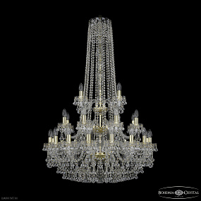 Большая хрустальная люстра Bohemia IVELE Crystal 1409/16+8+4/300/h-130/3d G