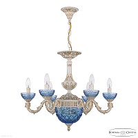Хрустальная подвесная люстра Bohemia IVELE Crystal AL79101P/6/175 WMG P Aquamarine/M-1F