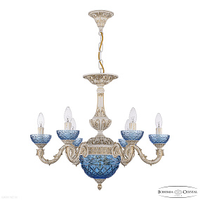 Хрустальная подвесная люстра Bohemia IVELE Crystal AL79101P/6/175 WMG P Aquamarine/M-1F