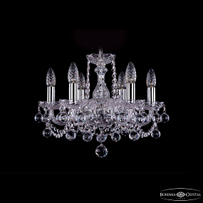 Хрустальная подвесная люстра Bohemia IVELE Crystal 1402/6/141/Ni/Balls