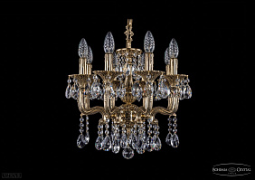 Литая подвесная люстра с хрусталем Bohemia IVELE Crystal 1704/8/110/A/GB