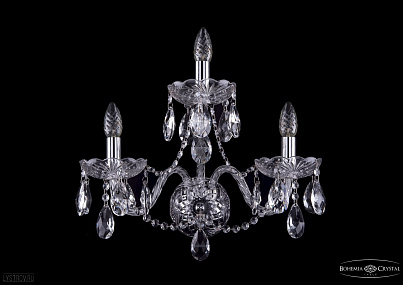 Бра хрустальное Bohemia IVELE Crystal 1402B/2+1/195/Ni