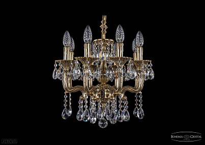 Литая подвесная люстра с хрусталем Bohemia IVELE Crystal 1704/8/110/A/GB
