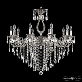 Подвесная хрустальная люстра Bohemia Ivele Crystal Verona 72301/10/300 B NB