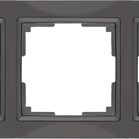 Рамка на 3 поста (серо-коричневый, basic) Werkel WL03-Frame-03