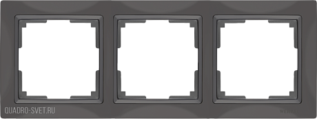 Рамка на 3 поста (серо-коричневый, basic) Werkel WL03-Frame-03