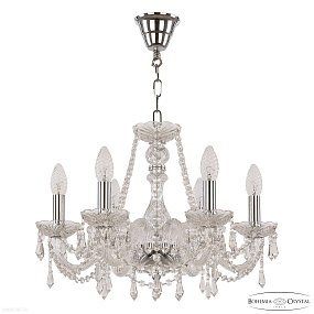 Хрустальная подвесная люстра Bohemia IVELE Crystal 104/6/165 Ni